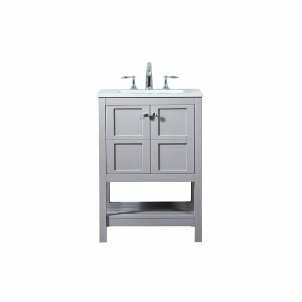 Elegant Decor 24 in. Single Bathroom Vanity in Grey VF16424GR